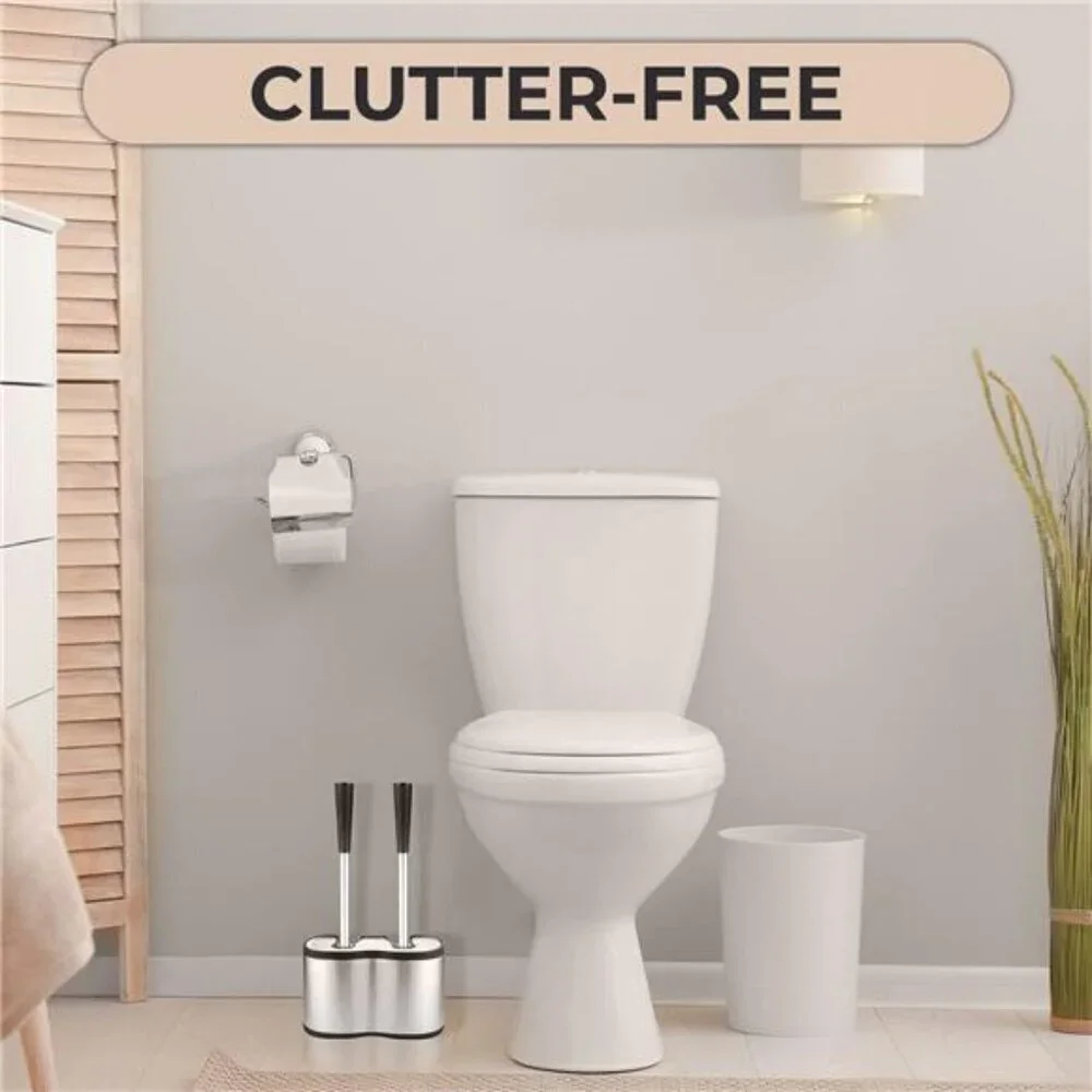 UMIEN Toilet Brush and Plunger Set Stainless Steel Anti-Rust Long Handles 2025